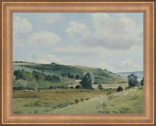 Framed Pastures. Frame: Timeless Bronze. Paper: Rag Paper. Art Size: 7x9. Final Size: 8'' X 10''