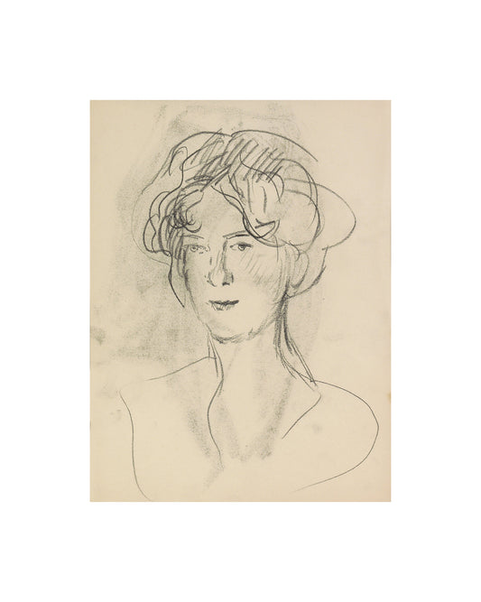 Vintage Charcoal Portrait