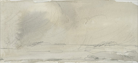 Framed Watercolor Landscape Study II. Frame: No Frame. Paper: Rag Paper. Art Size: 11x24. Final Size: 11'' X 24''