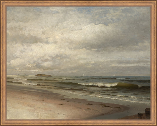 Framed Moody Seascape. Frame: Timeless Bronze. Paper: Rag Paper. Art Size: 15x19. Final Size: 16'' X 20''