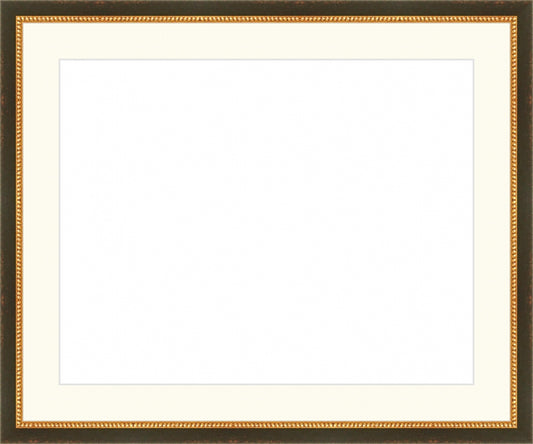 Black and Gold Beaded Frame. Opening Size: 11x14. Final Size: 15'' X 18''