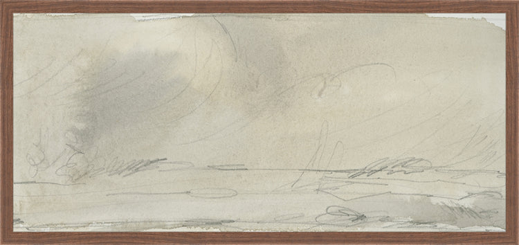Framed Watercolor Landscape Study II. Frame: Dark Walnut. Paper: Rag Paper. Art Size: 13x29. Final Size: 14'' X 30''