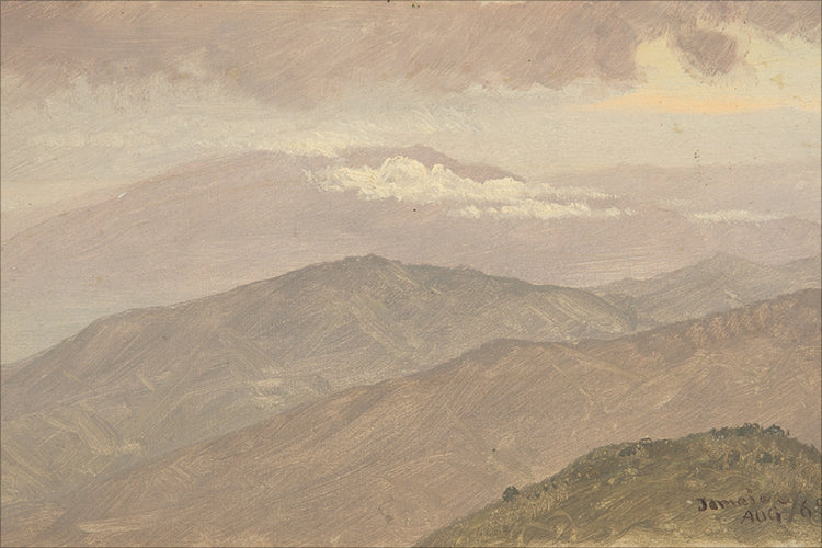 Framed Vintage Mountainscape. Frame: No Frame. Paper: Rag Paper. Art Size: 8x12. Final Size: 8'' X 12''