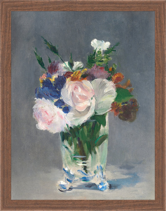 Framed Still Life. Frame: Dark Walnut. Paper: Rag Paper. Art Size: 13x10. Final Size: 14'' X 11''