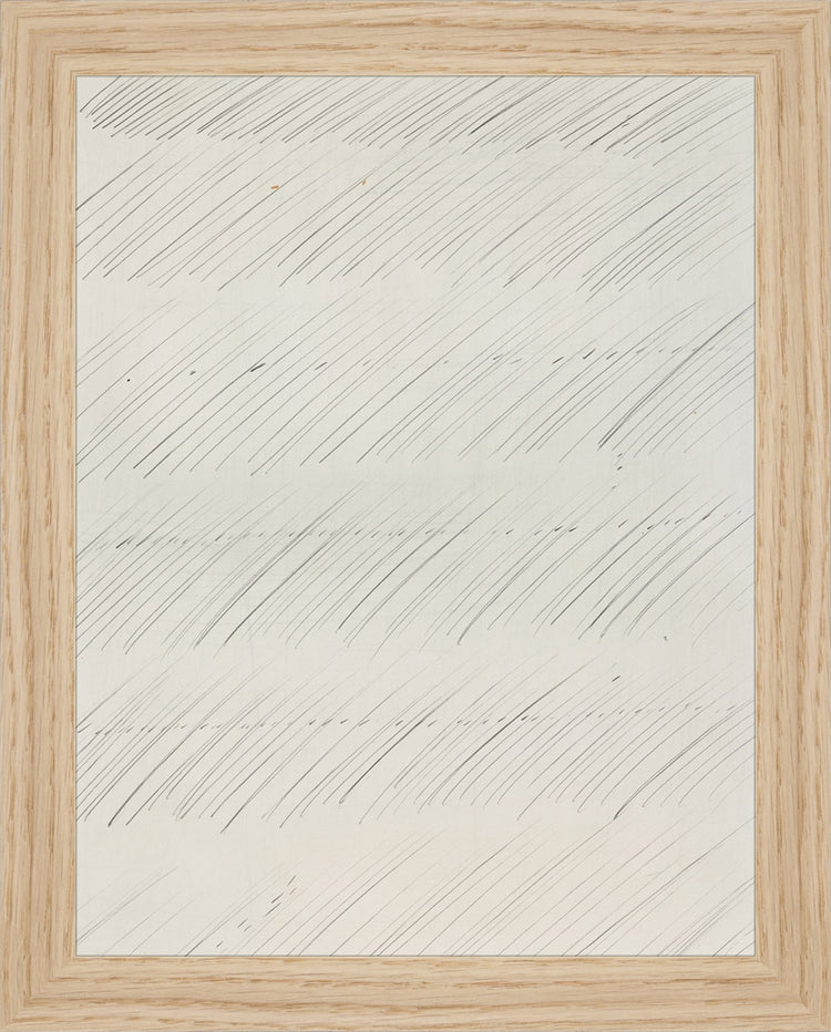 Framed Scribbles II. Frame: Natural Oak. Paper: Rag Paper. Art Size: 9x7. Final Size: 10'' X 8''