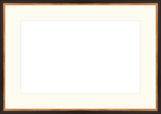 Traditional Black and Gold Frame. Opening Size: 11x18. Final Size: 17'' X 24''