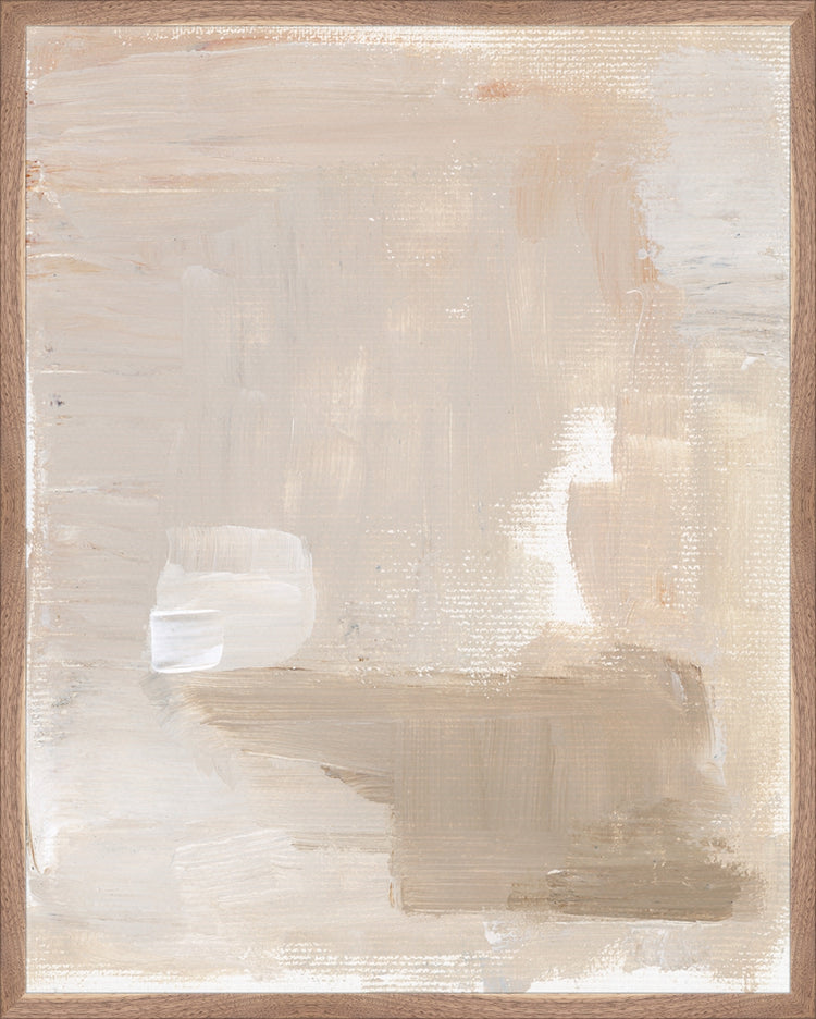 Framed Abstract Blush. Frame: Natural Walnut. Paper: Rag Paper. Art Size: 29x23. Final Size: 30'' X 24''
