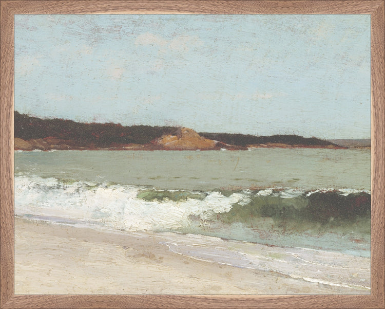 Framed Eagle Head Beach. Frame: Natural Walnut. Paper: Rag Paper. Art Size: 15x19. Final Size: 16'' X 20''