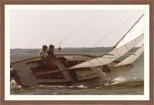 Uploaded Art:MI_Mom_Dad_Fleet Fin.jpg. Frame: Dark Walnut. Paper: Rag Paper. Art Size: 14x22. Final Size: 17'' X 25''