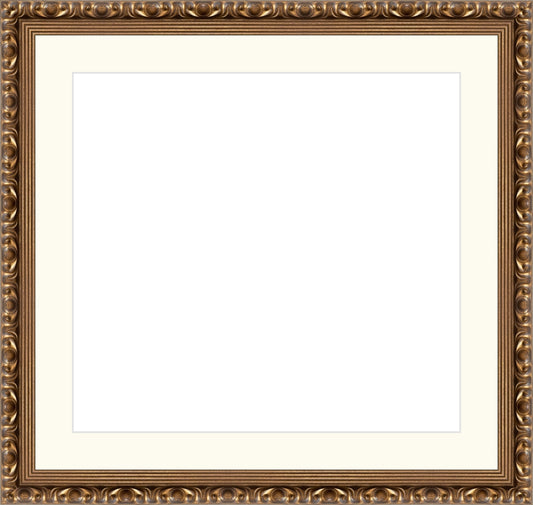 Gold Ornate Frame. Opening Size: 13x14. Final Size: 18'' X 19''