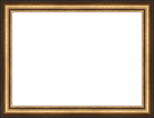 Distressed Gold and Black Frame. Opening Size: 8x11. Final Size: 9'' X 12''