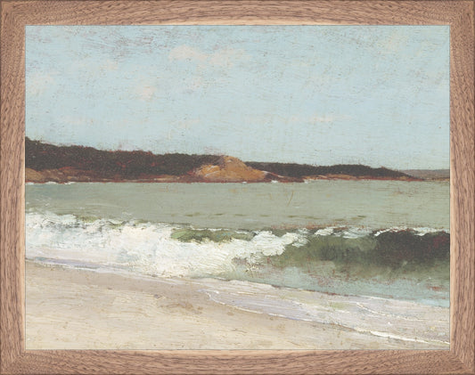 Framed Eagle Head Beach. Frame: Natural Walnut. Paper: Rag Paper. Art Size: 10x13. Final Size: 11'' X 14''