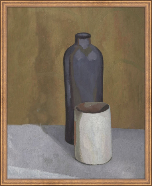 Framed Still Life Vases. Frame: Timeless Bronze. Paper: Rag Paper. Art Size: 20x16. Final Size: 21'' X 17''