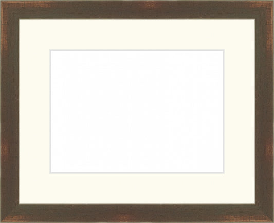 Worn Brown Frame. Opening Size: 5x7. Final Size: 9'' X 11''