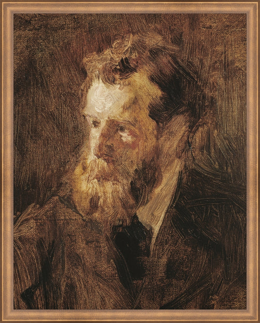 Framed EDMOND. Frame: Timeless Bronze. Paper: Rag Paper. Art Size: 19x15. Final Size: 20'' X 16''