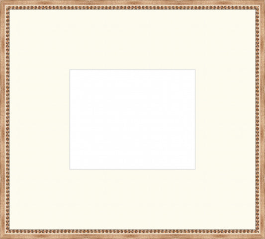 Silver Beaded Frame. Opening Size: 8x10. Final Size: 19'' X 21''