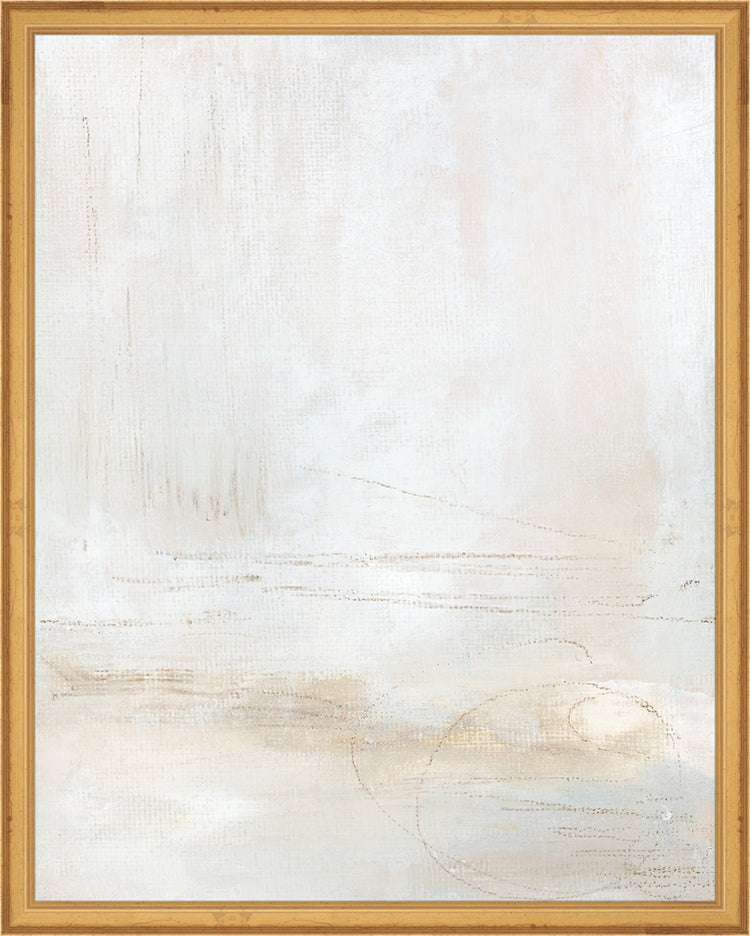 Framed Hazy Rain. Frame: Traditional Gold. Paper: Rag Paper. Art Size: 19x15. Final Size: 20'' X 16''