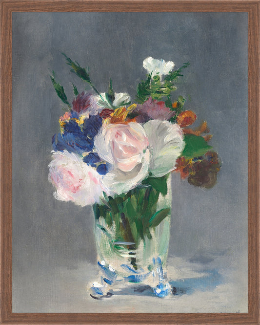 Framed Still Life. Frame: Dark Walnut. Paper: Rag Paper. Art Size: 19x15. Final Size: 20'' X 16''