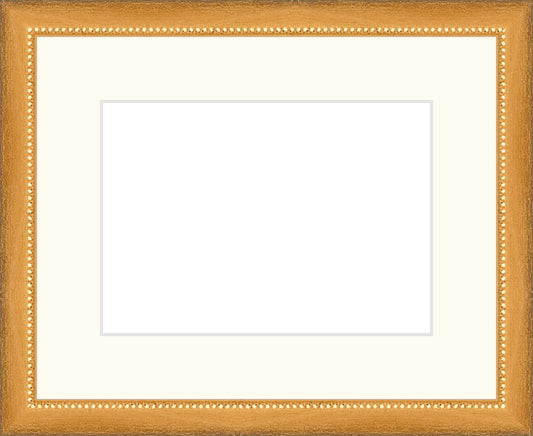 Gold Thin Beaded Frame. Opening Size: 5x7. Final Size: 9'' X 11''
