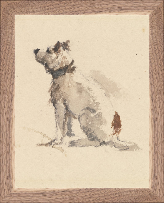 Framed Companion. Frame: Natural Walnut. Paper: Rag Paper. Art Size: 9x7. Final Size: 10'' X 8''