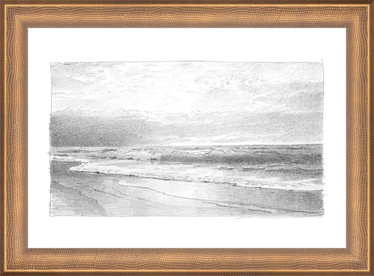 Framed Seascape 2. Frame: Timeless Bronze. Paper: Rag Paper. Art Size: 7x10. Final Size: 8'' X 11''