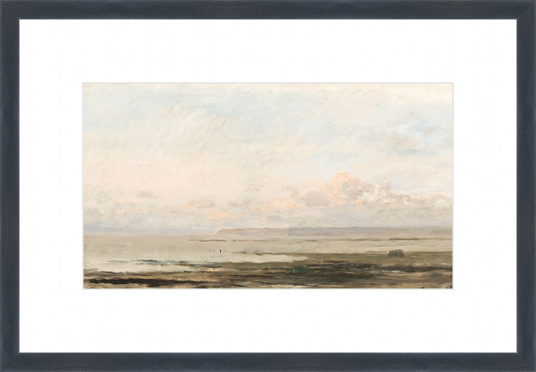 Framed Beach Landscape. Frame: Black. Paper: Hahnemuhle Paper. Art Size: 9x16. Final Size: 16'' X 23''