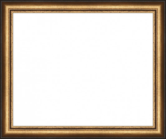 Distressed Gold and Black Frame. Opening Size: 9x11. Final Size: 10'' X 12''