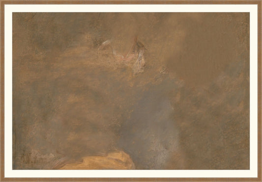 Framed Abstract Blush II. Frame: Brown Distressed. Paper: Rag Paper. Art Size: 28x42. Final Size: 32'' X 46''