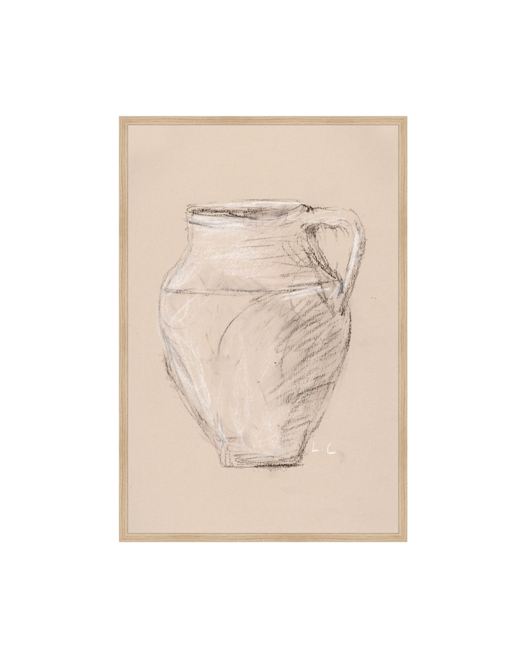 Vase Drawing Sepia