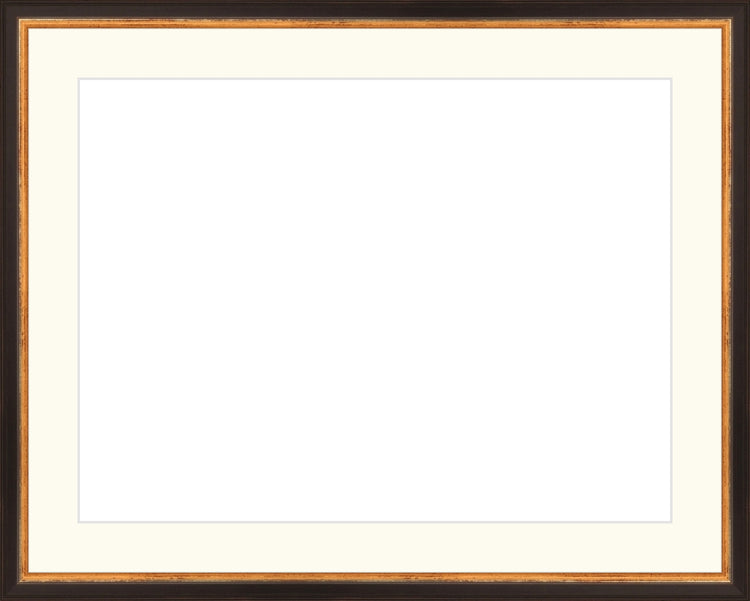 Traditional Black and Gold Frame. Opening Size: 12x16. Final Size: 16'' X 20''