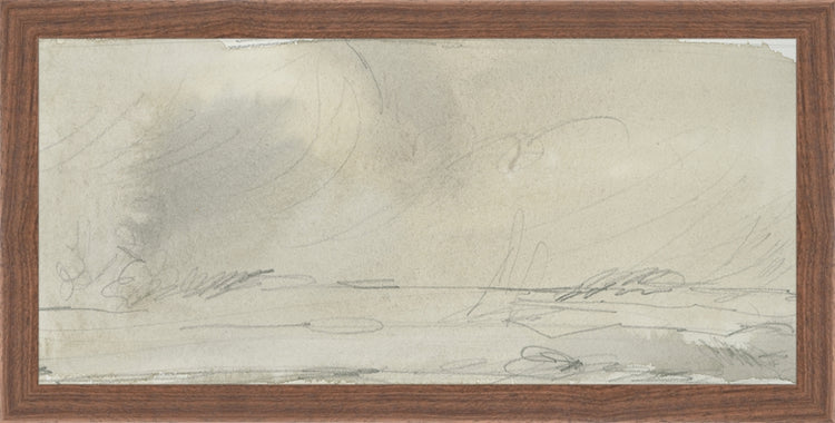 Framed Watercolor Landscape Study II. Frame: Dark Walnut. Paper: Rag Paper. Art Size: 7x15. Final Size: 8'' X 16''