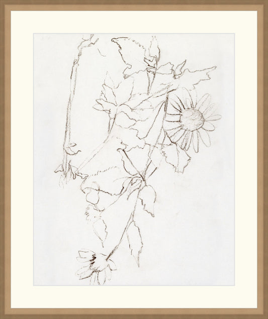 Uploaded Art:Botanical III copy 4 5 copy.jpg. Frame: Bevel Sand. Paper: Rag Paper. Art Size: 15x12. Final Size: 18'' X 15''
