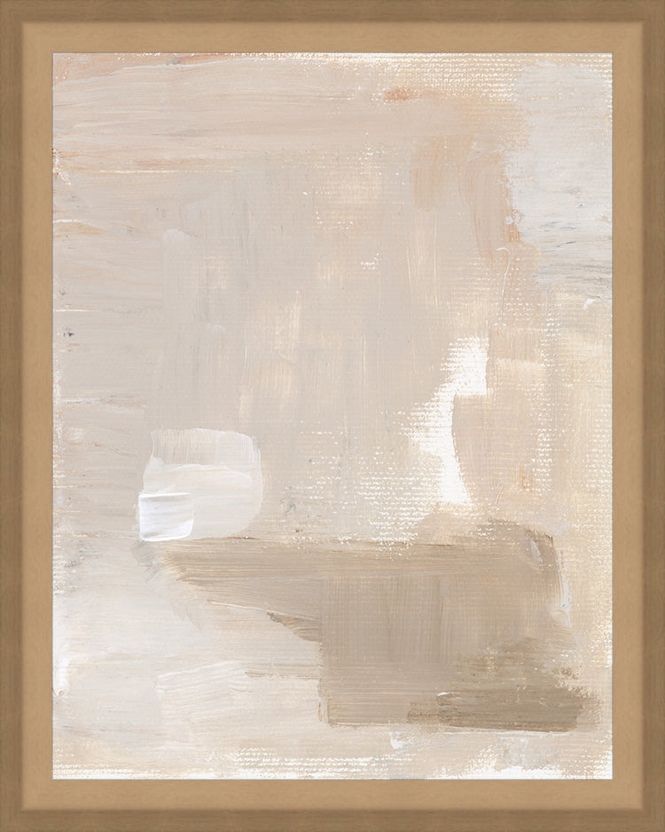 Framed Abstract Blush. Frame: Bevel Sand. Paper: Rag Paper. Art Size: 9x7. Final Size: 10'' X 8''