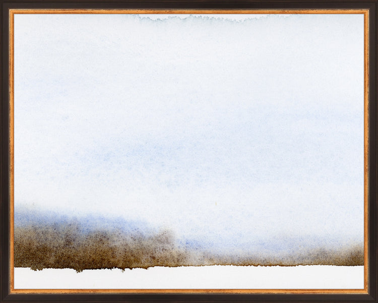 Framed Moody Winter. Frame: Traditional Black and Gold. Paper: Rag Paper. Art Size: 15x19. Final Size: 16'' X 20''
