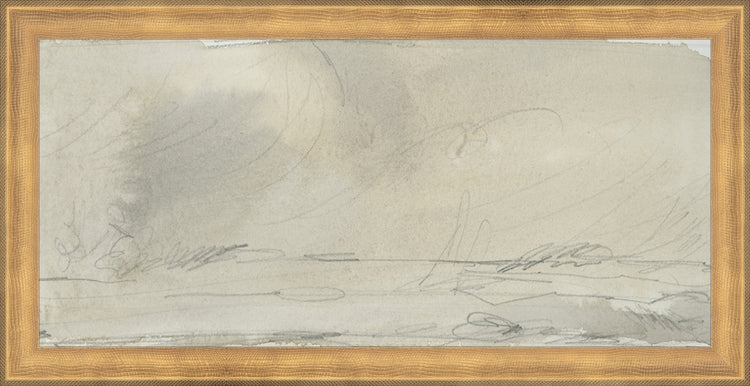 Framed Watercolor Landscape Study II. Frame: Timeless Gold. Paper: Rag Paper. Art Size: 7x15. Final Size: 8'' X 16''