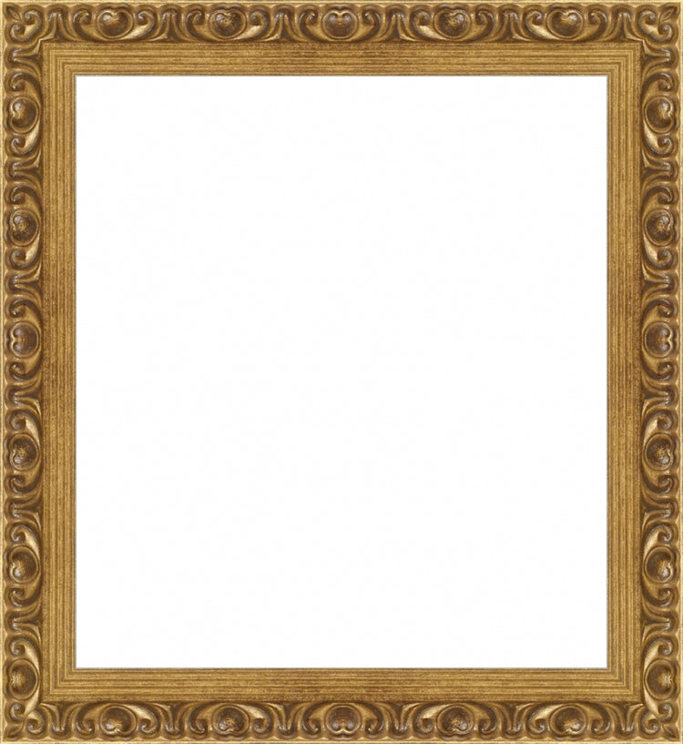 Gold Ornate Frame. Opening Size: 10x9. Final Size: 12'' X 11''