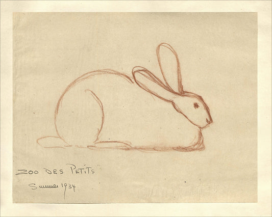 Framed Bunny. Frame: No Frame. Paper: Rag Paper. Art Size: 16x20. Final Size: 16'' X 20''
