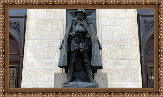 Uploaded Art:What_a_nice_surprise._As_our_train_was_pulling_into_the_station_I_looked_out_the_window_to_see_this_Charles_Sargeant_Jag.jpg. Frame: Gold Ornate. Paper: Rag Paper. Art Size: 11x20. Final Size: 13'' X 22''