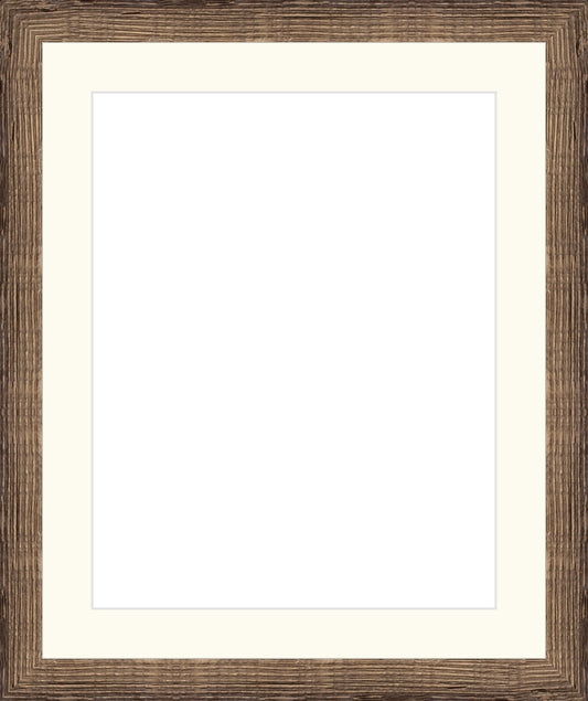 Rustic Wood Frame. Opening Size: 14x11. Final Size: 18'' X 15''