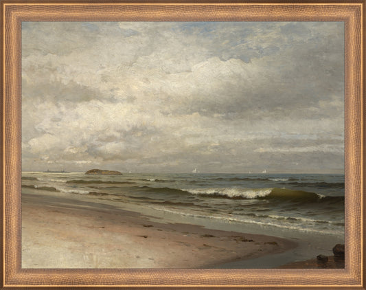 Framed Moody Seascape. Frame: Timeless Bronze. Paper: Rag Paper. Art Size: 10x13. Final Size: 11'' X 14''