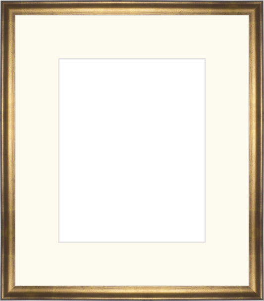 Muted Gold Frame. Opening Size: 10x8. Final Size: 16'' X 14''