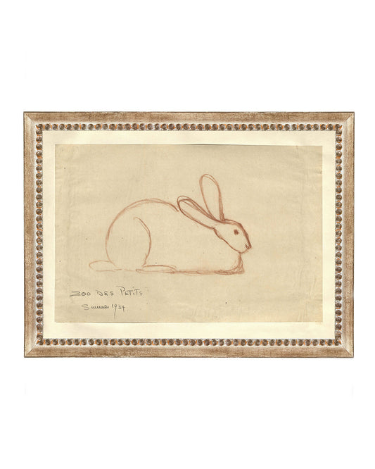 Framed Bunny 9.8'' X 13.2'' B&L