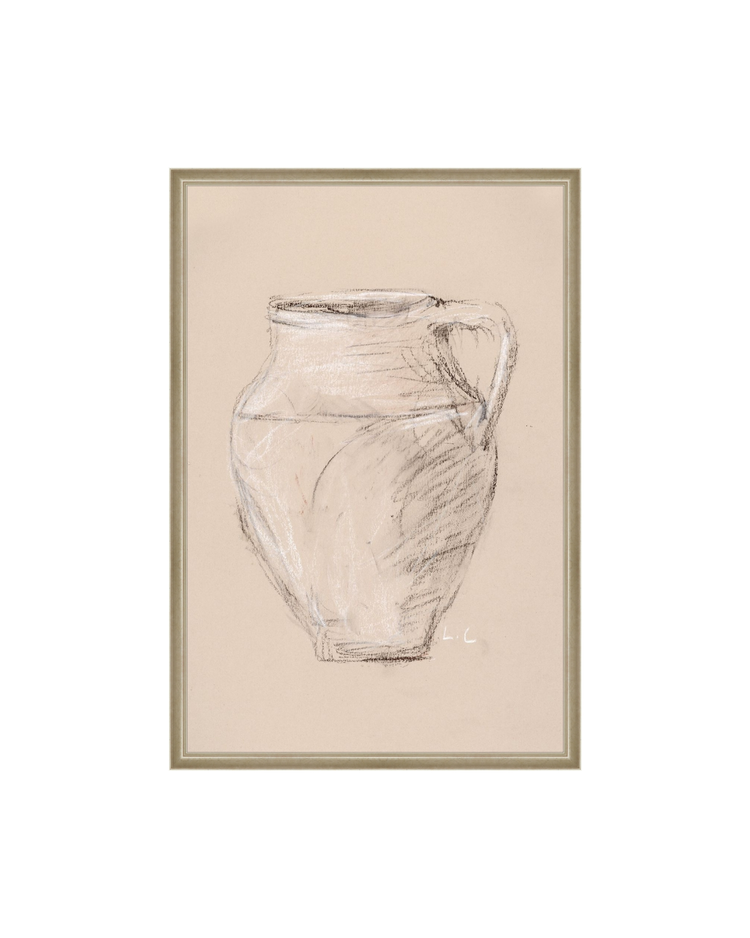 Vase Drawing Sepia