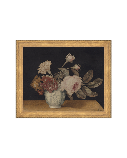 Vintage Vase of Flowers OAShop