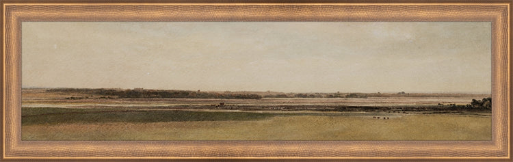 Framed Rust Meadow. Frame: Timeless Bronze. Paper: Rag Paper. Art Size: 5x19. Final Size: 6'' X 20''