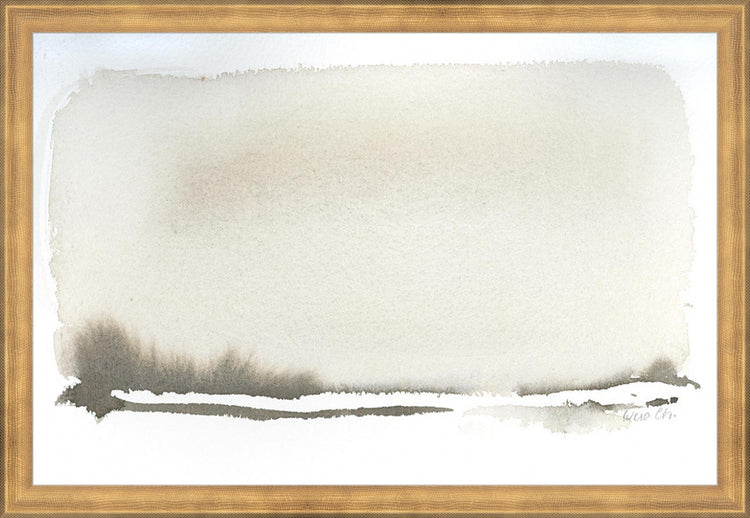 Framed Watercolor Study I. Frame: Timeless Gold. Paper: Rag Paper. Art Size: 12x18. Final Size: 13'' X 19''
