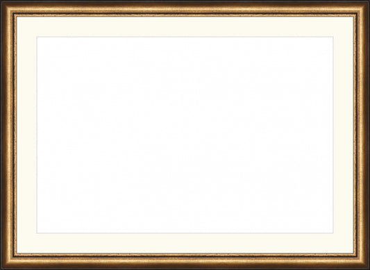 Distressed Gold and Black Frame. Opening Size: 12x18. Final Size: 16'' X 22''