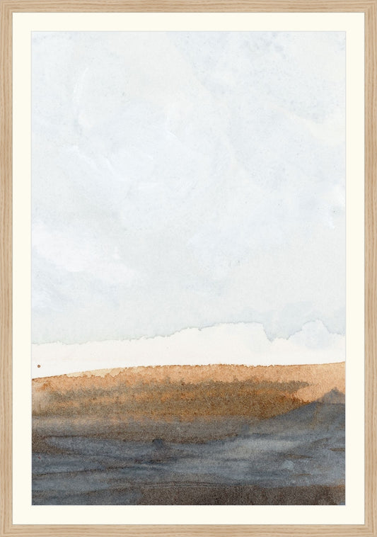 Uploaded Art:Rust Landscape set 3 20x30 Right copy.jpg. Frame: Natural Oak. Paper: Rag Paper. Art Size: 30x20. Final Size: 34'' X 24''