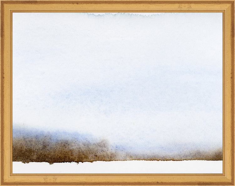 Framed Moody Winter. Frame: Traditional Gold. Paper: Rag Paper. Art Size: 10x13. Final Size: 11'' X 14''