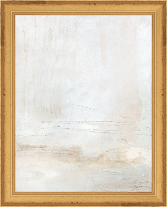 Framed Hazy Rain. Frame: Traditional Gold. Paper: Rag Paper. Art Size: 9x7. Final Size: 10'' X 8''